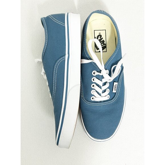 Vans Unisex Authentic Skate Canvas Lace Sneakers in Navy - (M7.0/W8.5) - Picture 2 of 8